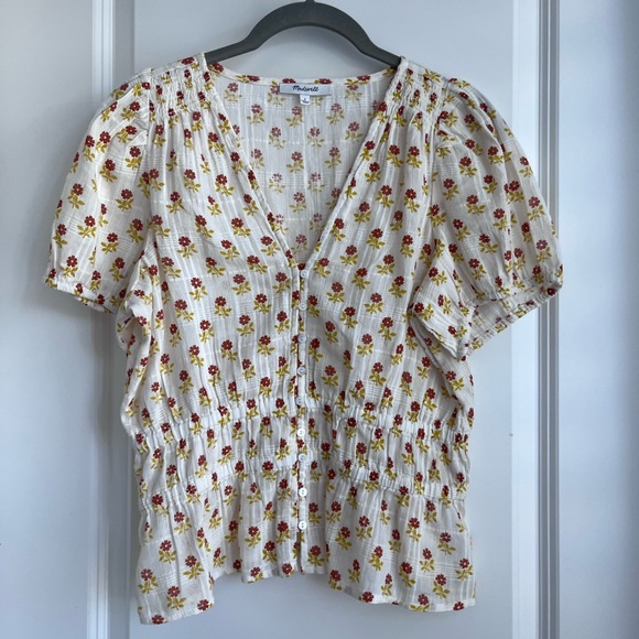 Madewell Tops - Madewell cotton floral top - size S
